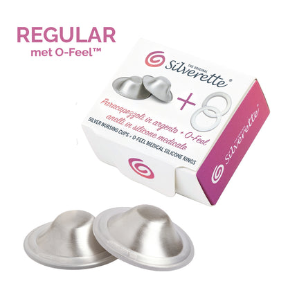 Silverette® tepelkapjes met siliconen ringen