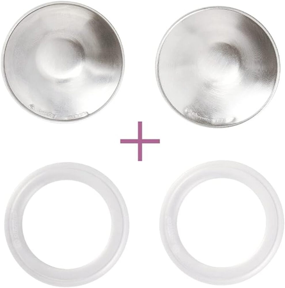 Silverette® tepelkapjes met siliconen ringen
